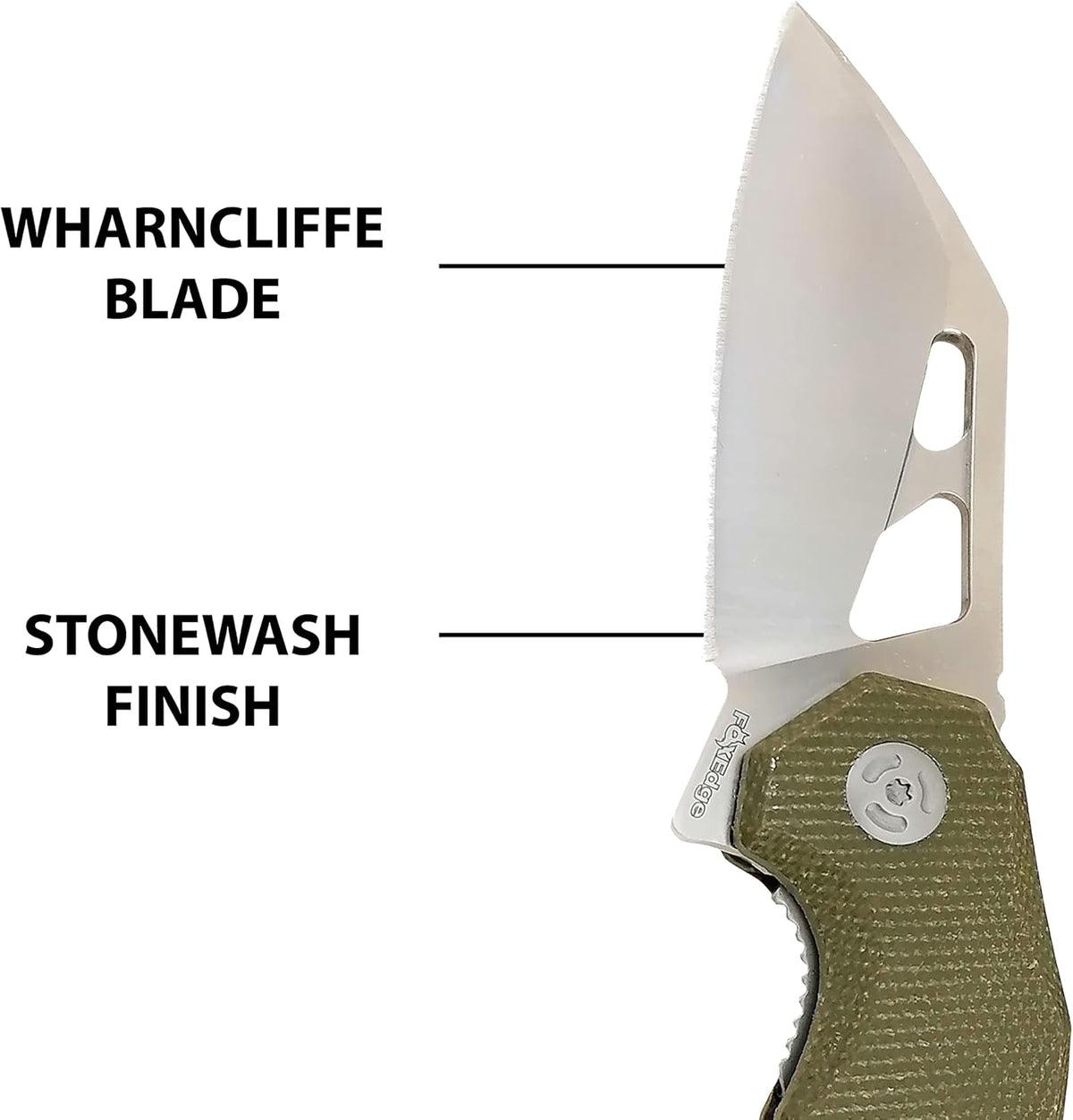 OD Green Folding Pocket Knife VG10 Stainless Steel 2.75 Blade Wharncliffe Textured G10 Scales Liner Lock Flipper T5501