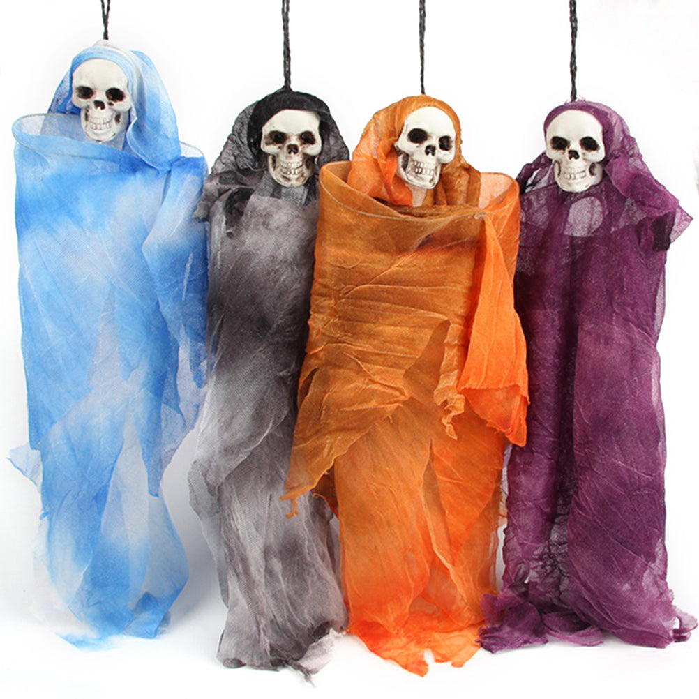 Grey Halloween Skull Doll Decoration Prop C904