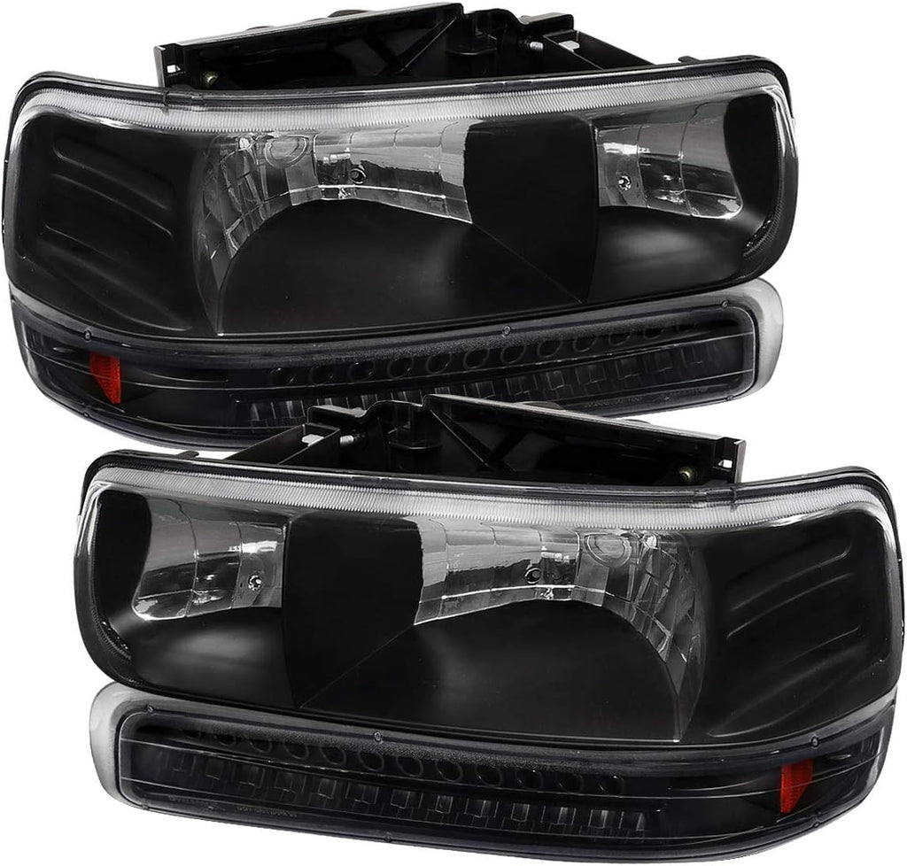 Smoke Headlights and LED Bumper Signal Pair E29604
