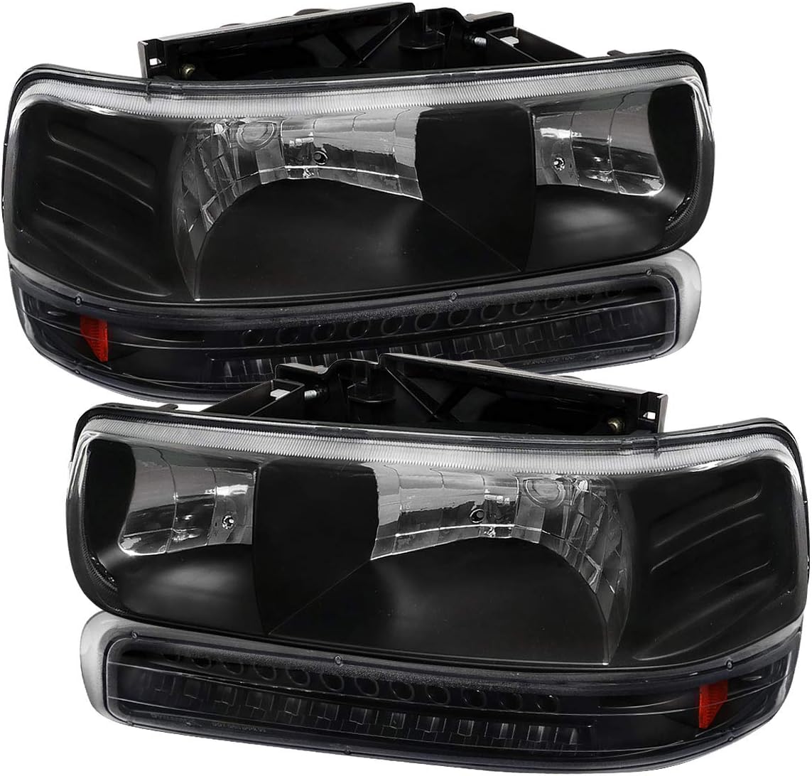 Smoke Headlights and LED Bumper Signal Pair E29604