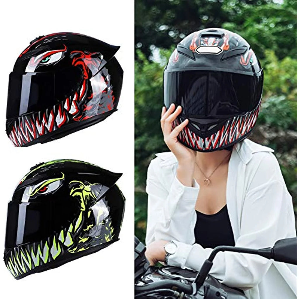 Full Face Motorcycle Helmet with Tinted Visors and Vents X309