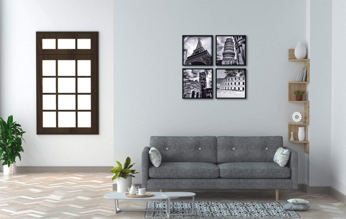 Black and White 4 Panels Giclee Canvas Prints R849