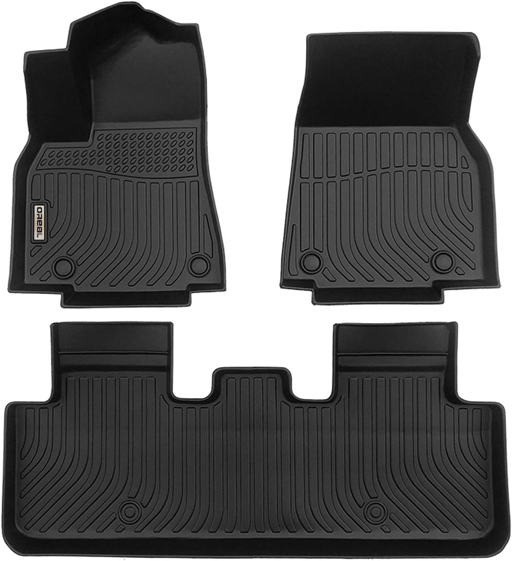 Black Waterproof Custom Fit Floor Mats for Tesla Model Y V2574
