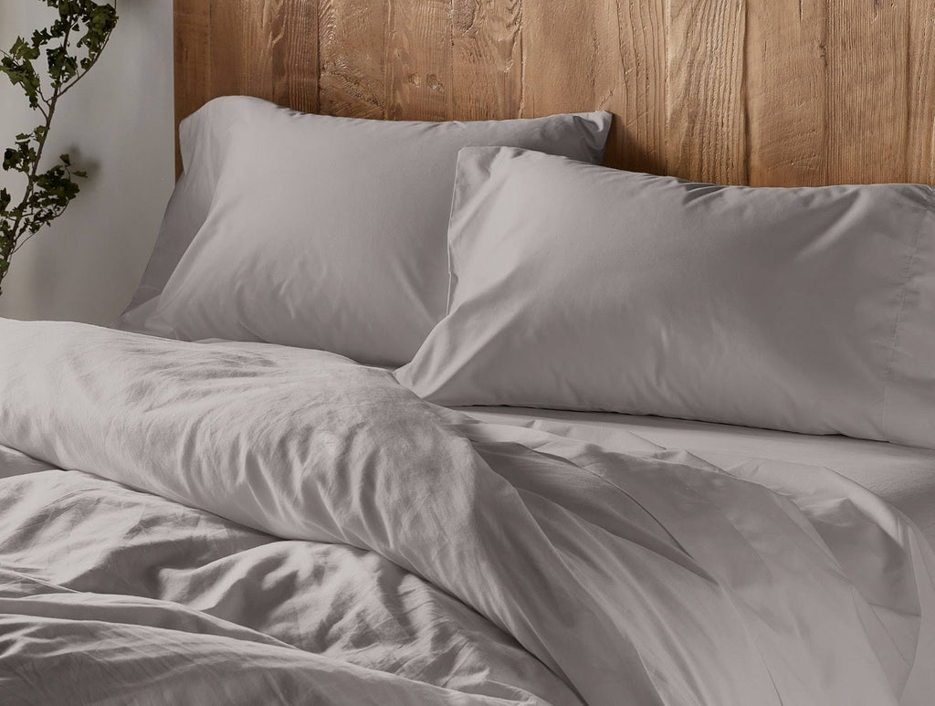 Moonlight Blue Organic Sateen Fitted Sheet Y758