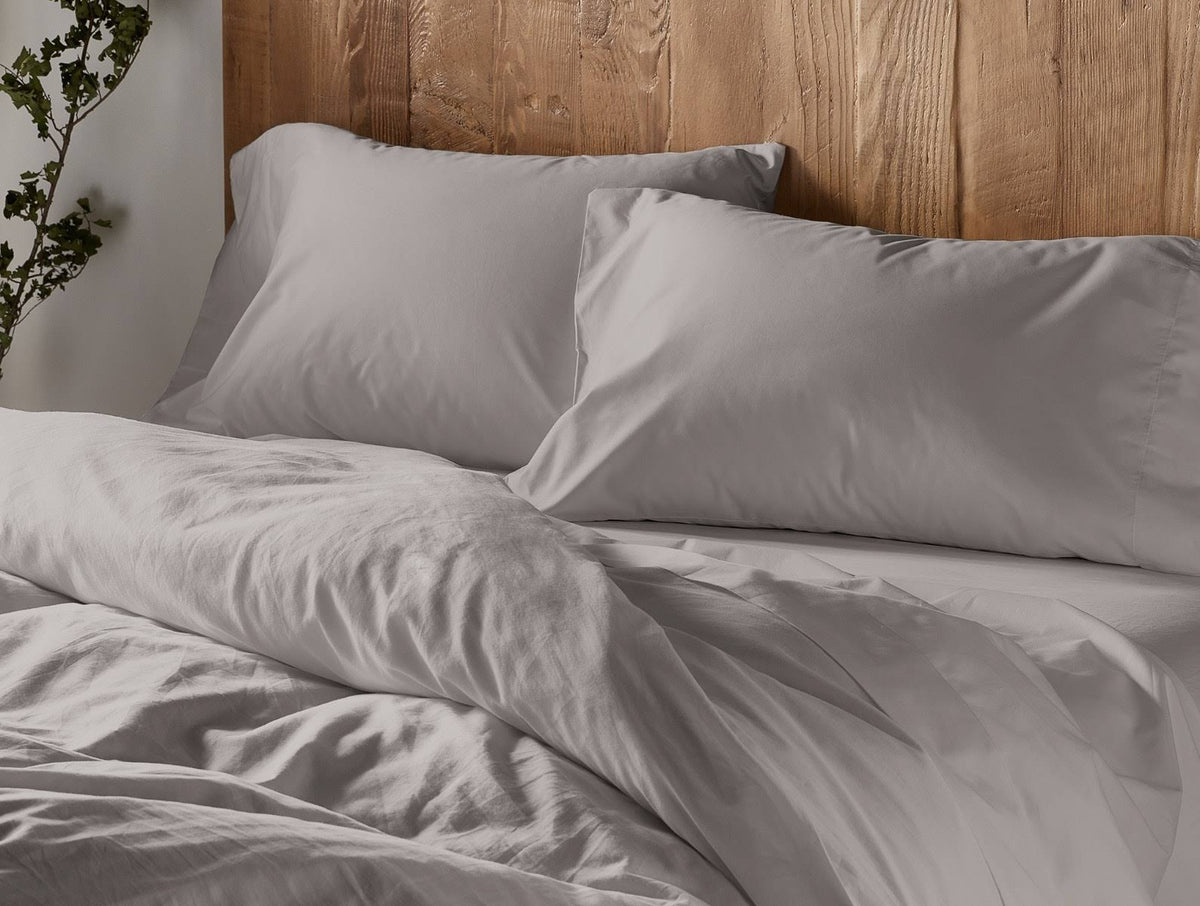 Moonlight Blue Organic Sateen Fitted Sheet Y758