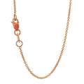 14k Solid Rose Gold 0.7 mm Round Cable Chain Necklace, Lobster Claw Clasp, 20 Inches V830354