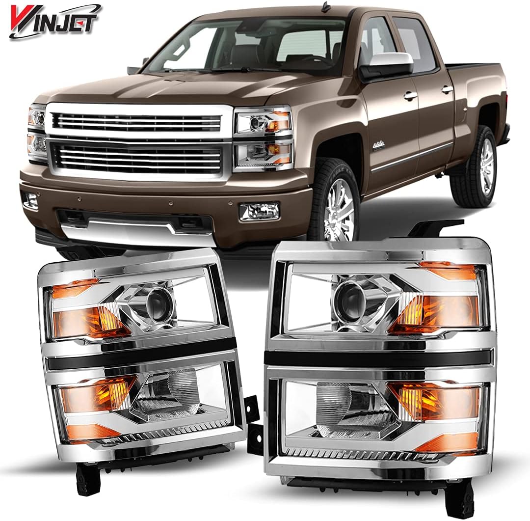 Black LED DRL Bar Projector Headlights S353