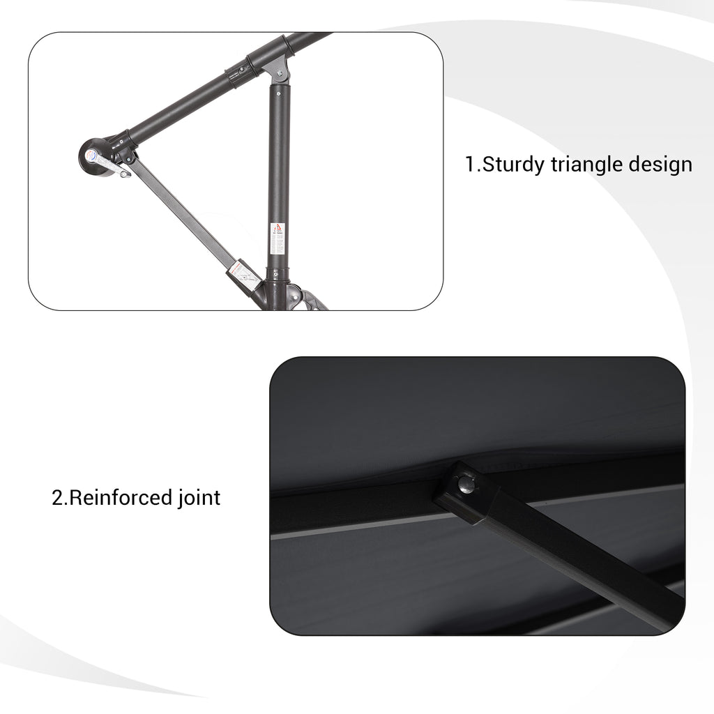 Gray Offset Patio Umbrella D495767