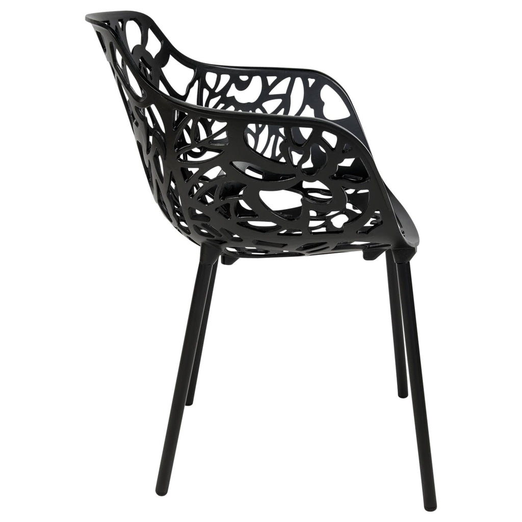 Black Aluminum Dining Chair (Set of 4) Y819