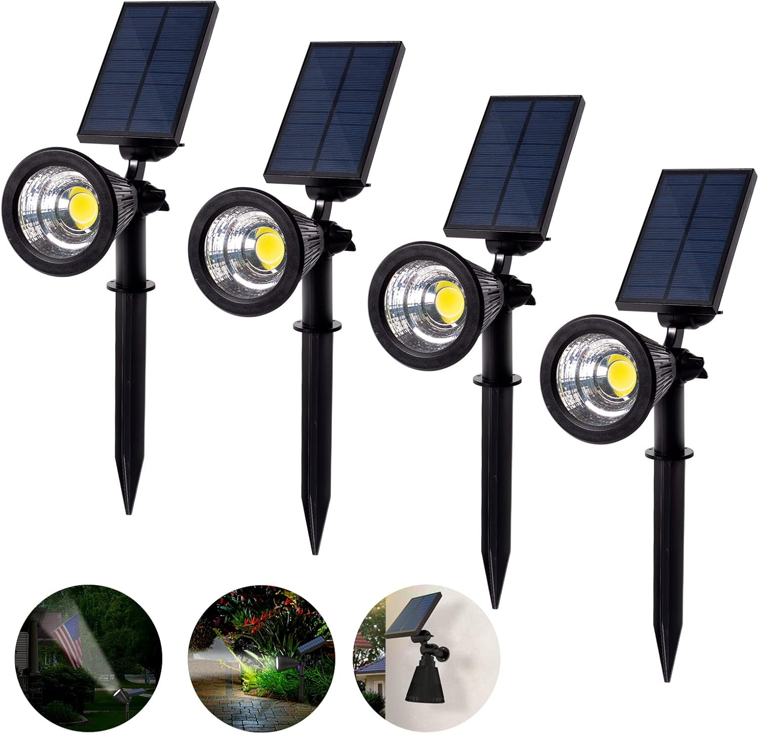 4 Pack Adjustable Solar Spot Lights K4391