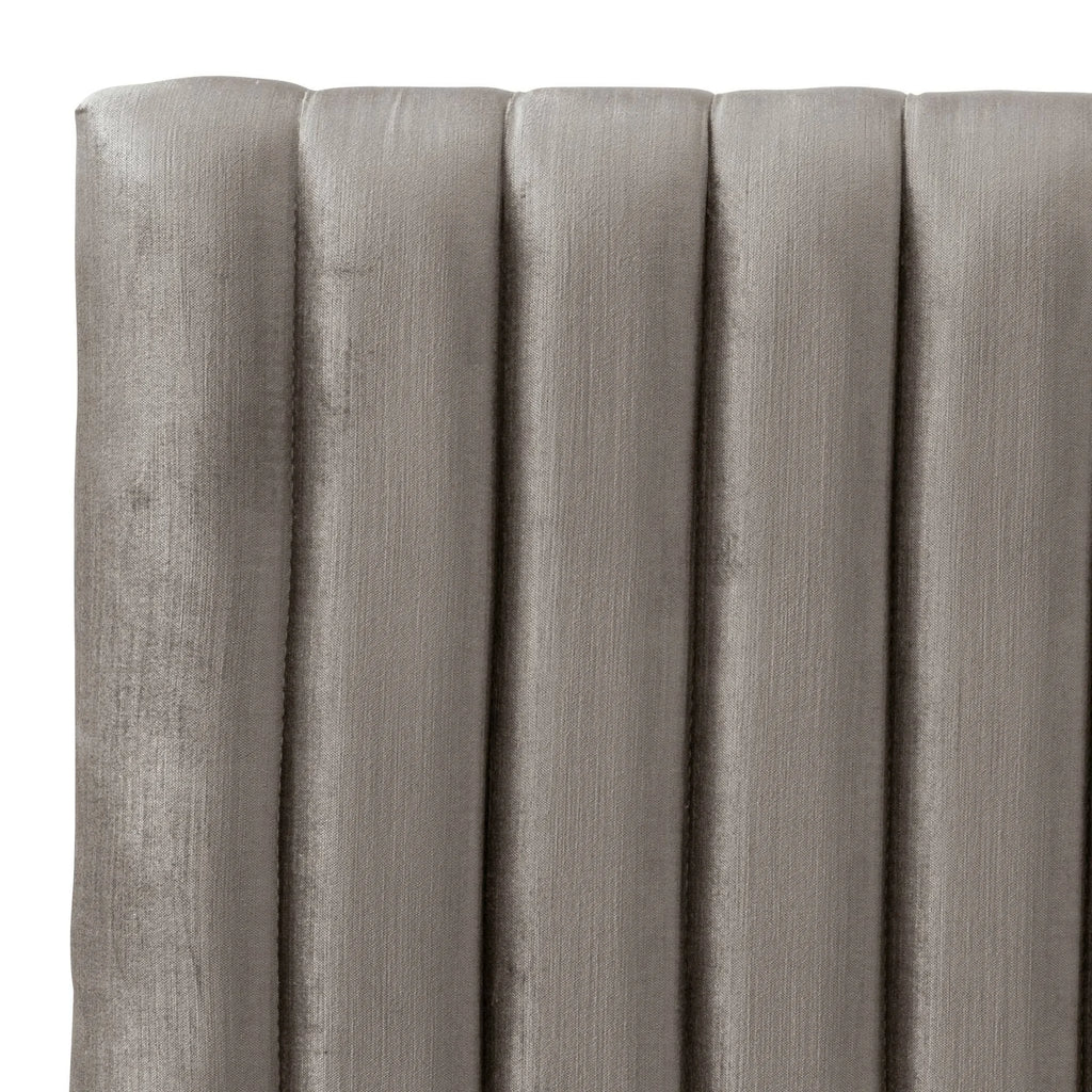 California King Velvet Channel Headboard T19431