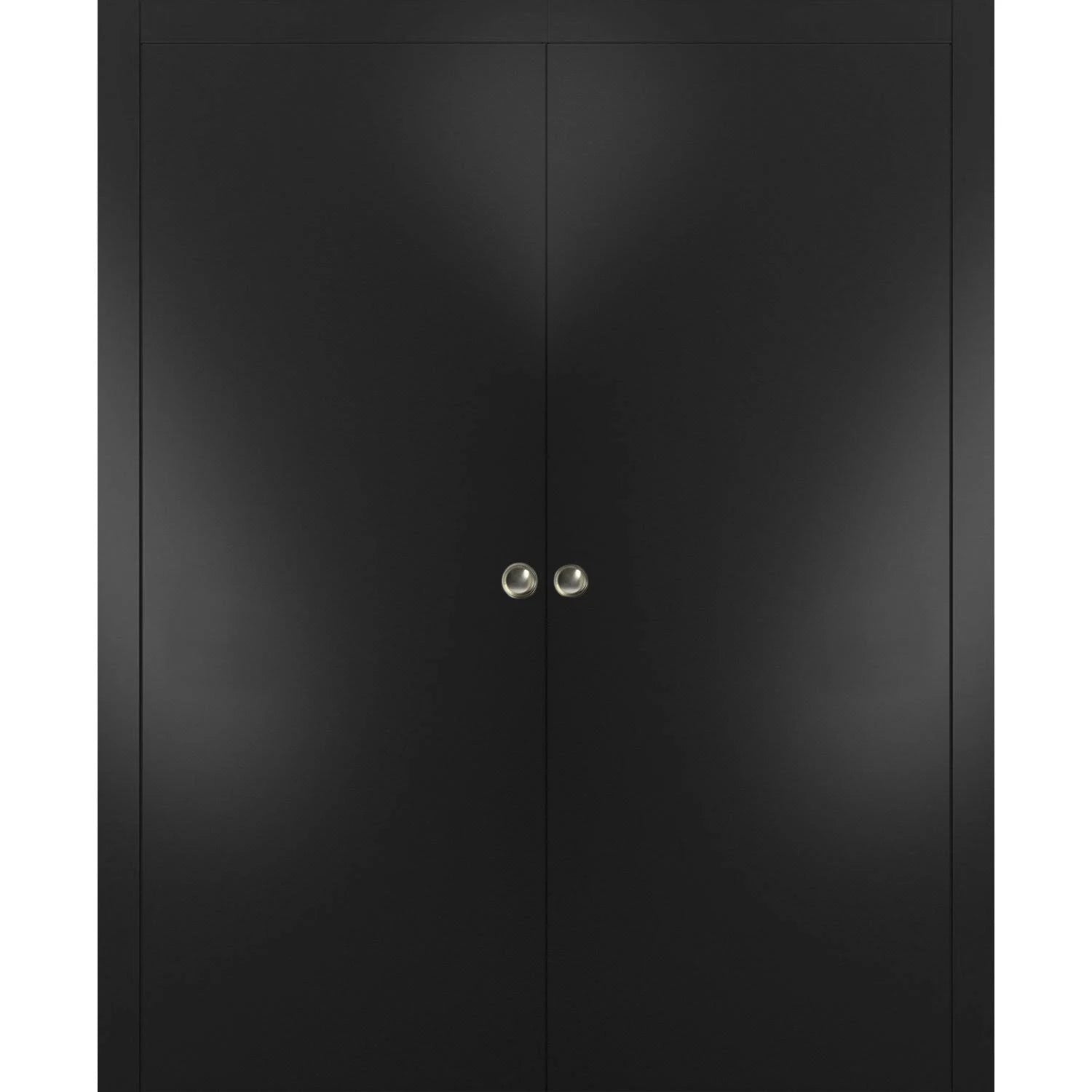 Brown Modern French Doors 72 x 80 with Moldings T91194