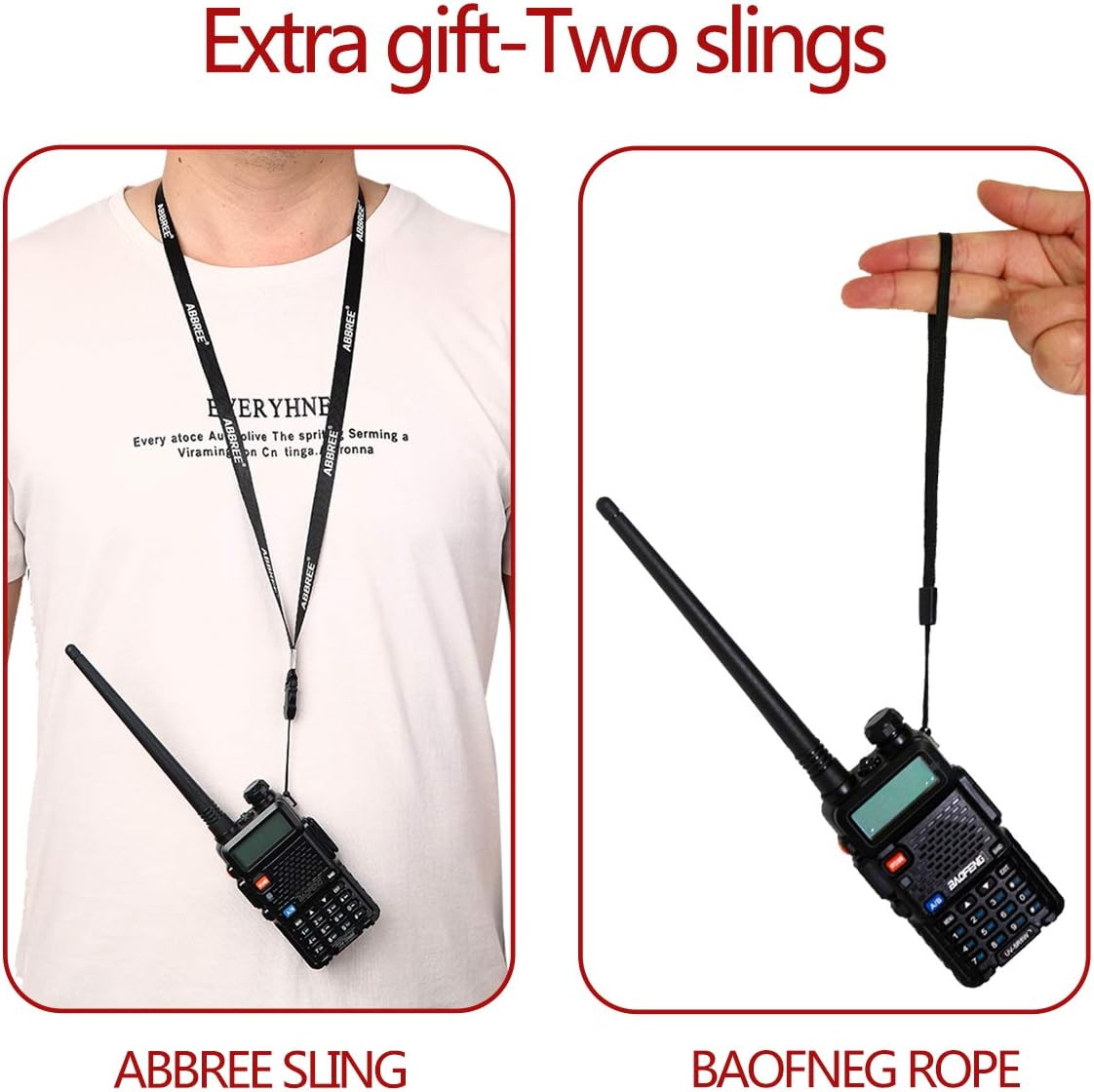 Ham Radio Handheld 2-Way Radio with 3800mAh Battery Programming Cable Tactical Antenna and Tube Earpiece Handheld MIC Full Kit L8493