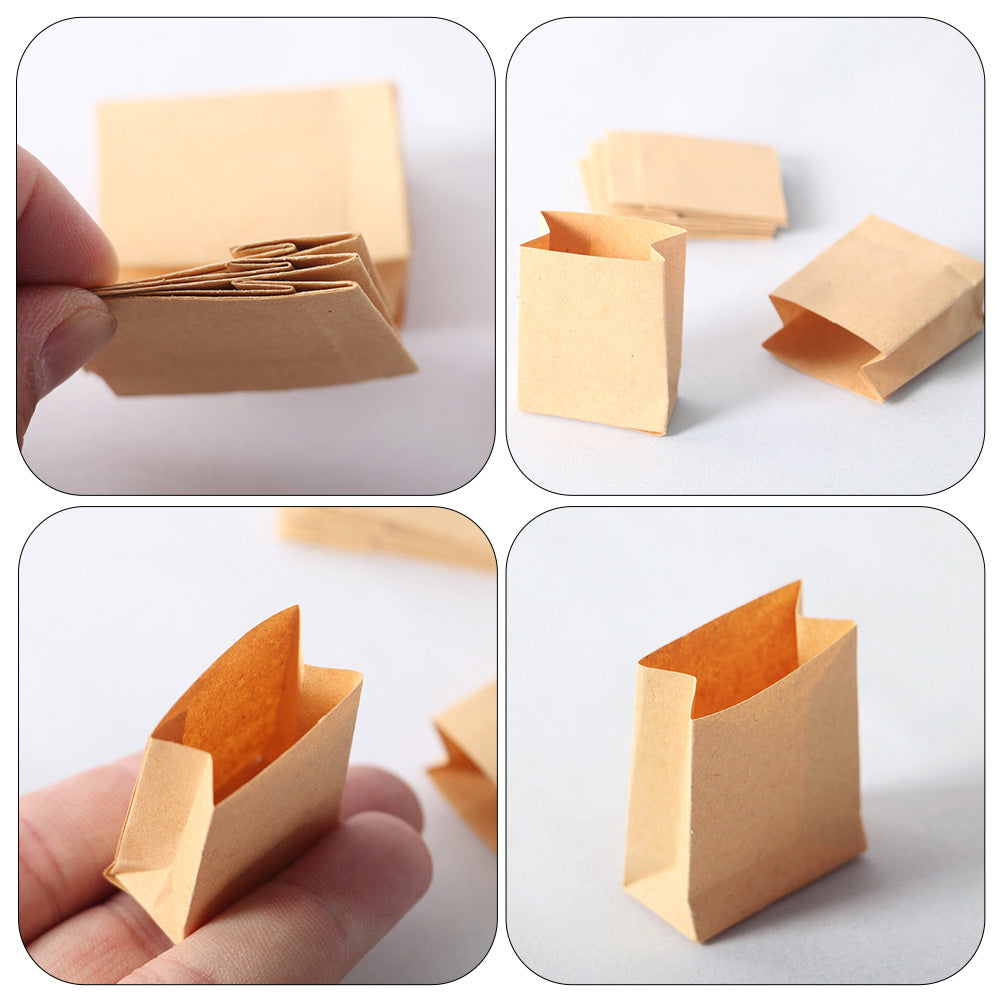 Miniature Dollhouse Paper Bag Grocery Carrier V250