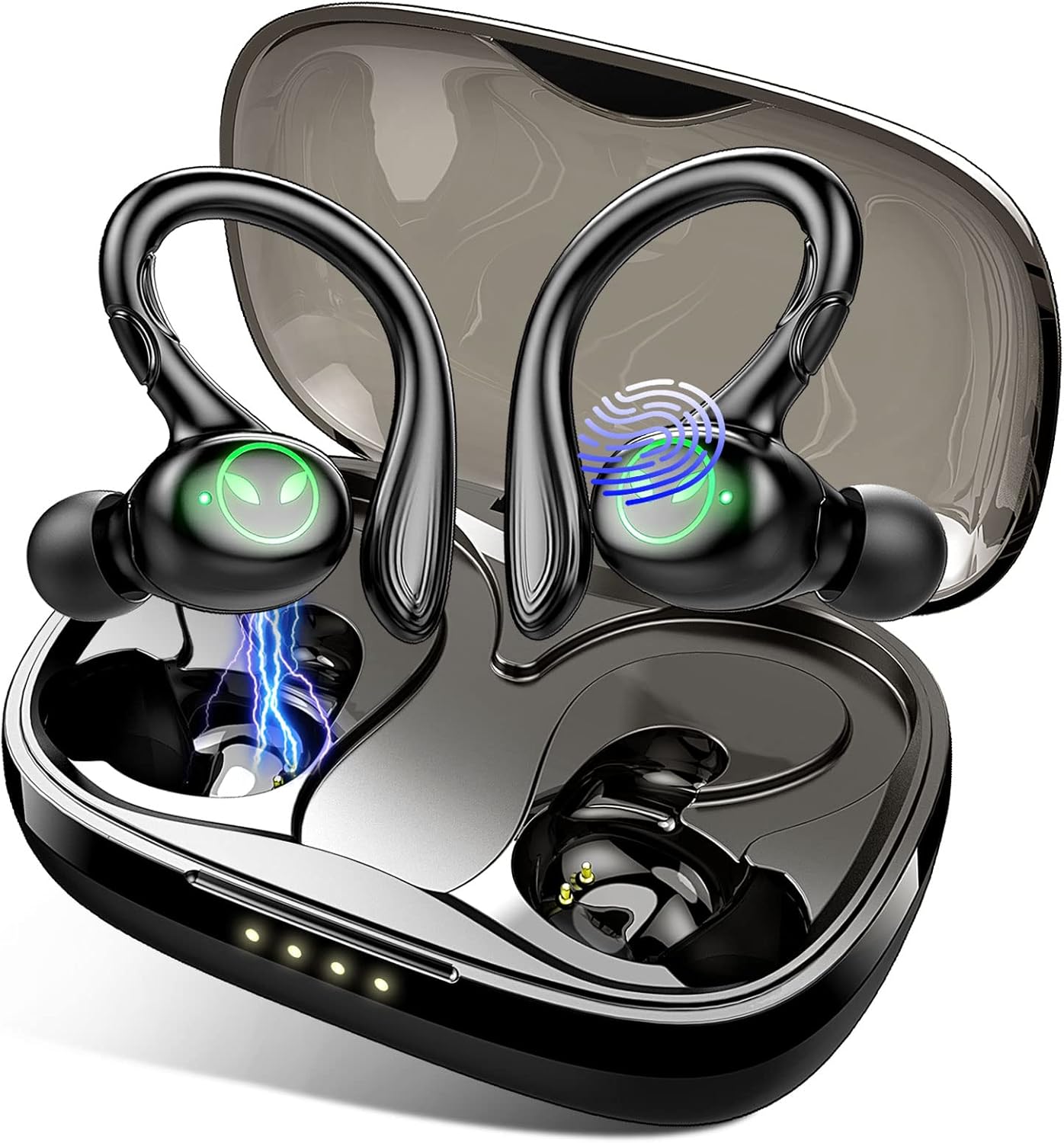 Wireless Earbud with Detachable Earhooks, IP7 Waterproof, 40H Playtime M33736