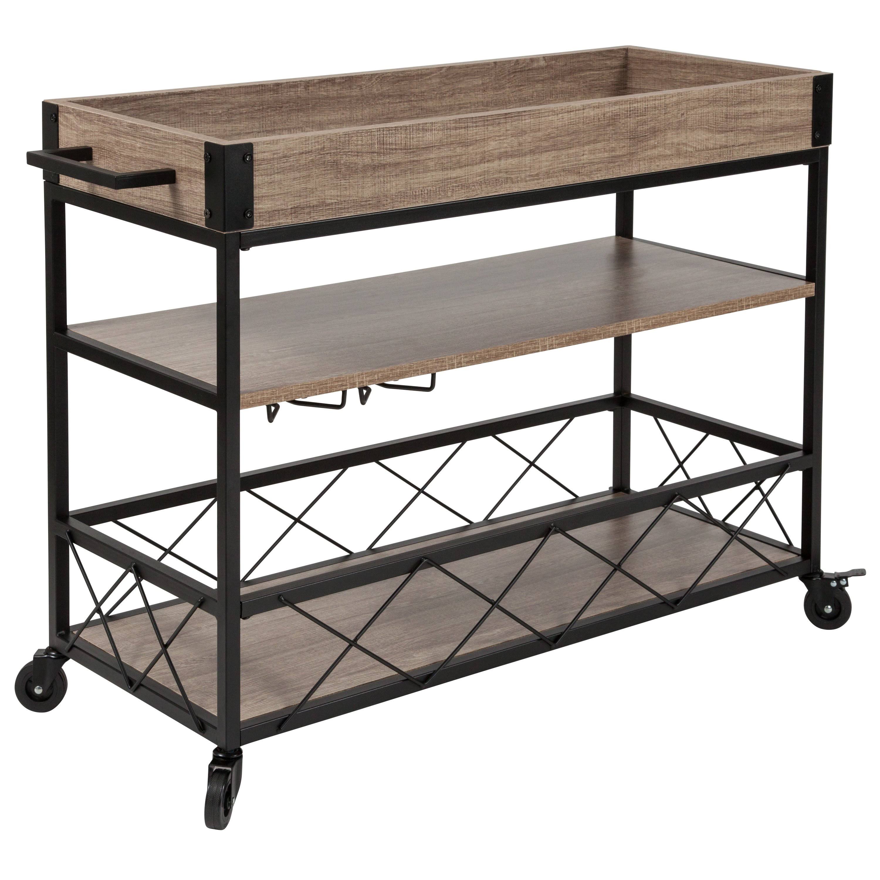 Oak Wood Kitchen Bar Cart K30942
