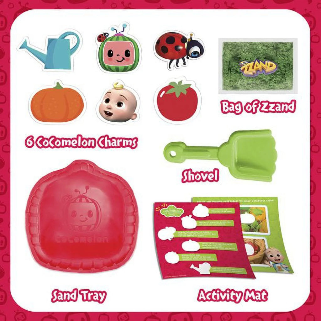 9 Piece Sand Activity Set with Reusable Tray, Shovel and Charms I291916