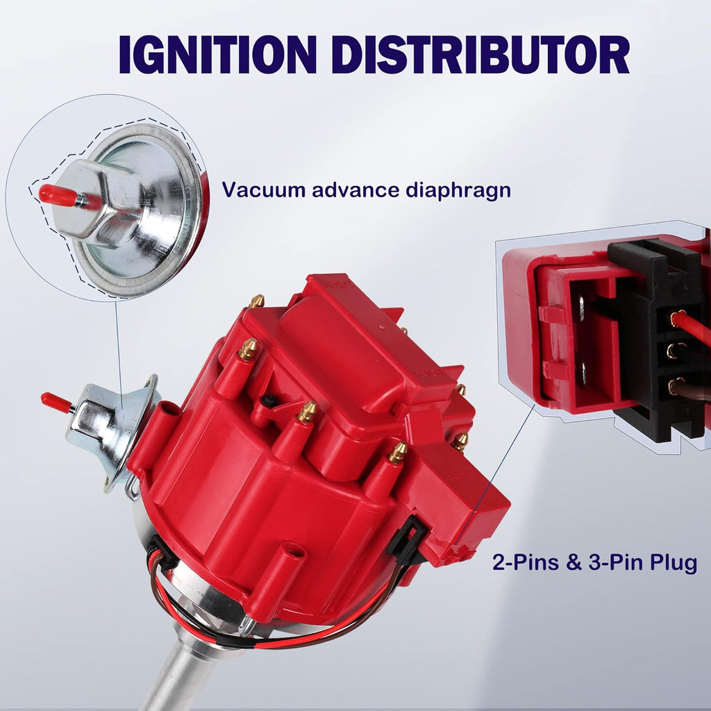 Distributor Compatible with GMC Small Block Chevy V8 Pack of 2 P61762
