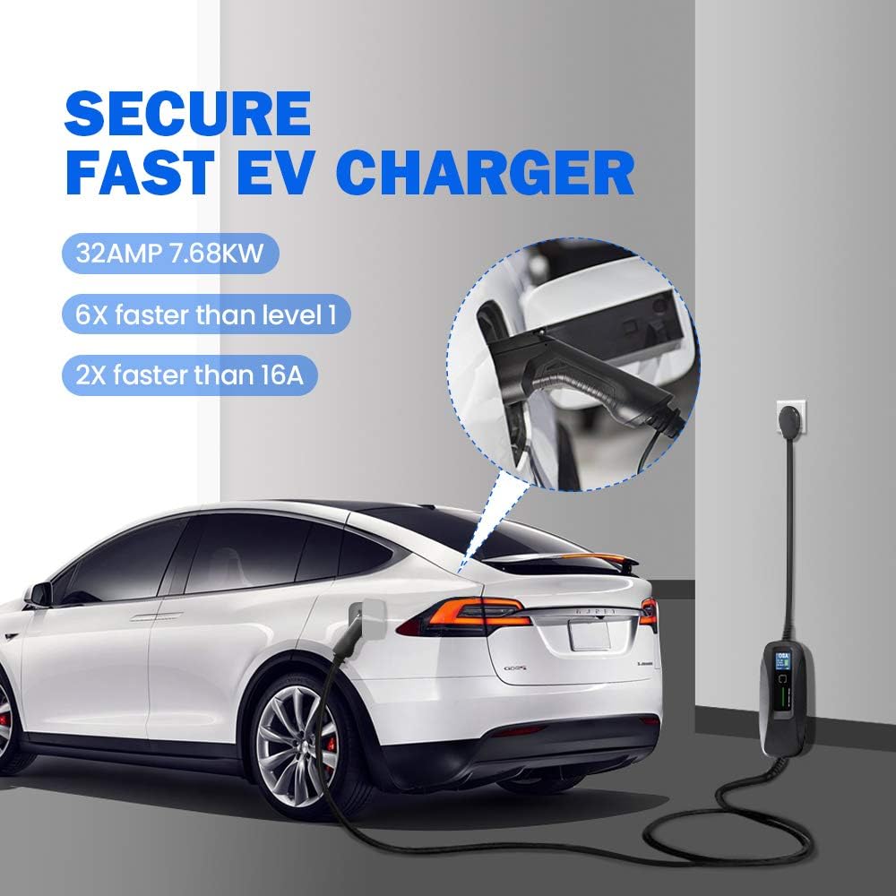 Portable Level 2 Electric Vehicle Charger 26ft W88514