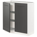 White Base Cabinet with 2 Doors and 3 Drawers, 30x15x30 M72294