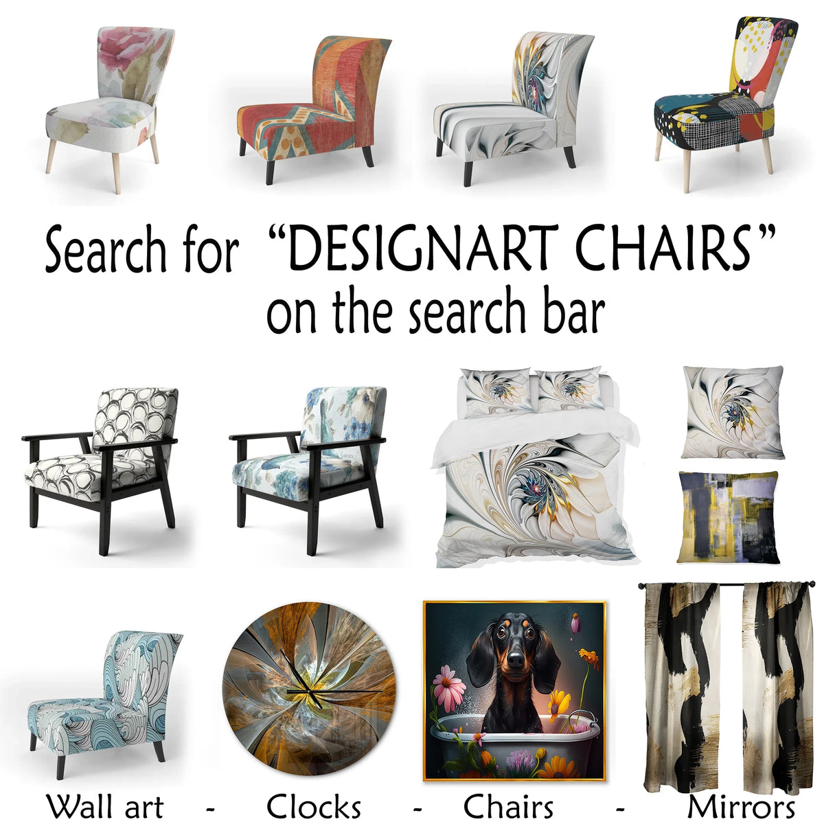 Upholstered Floral Accent Chair and Traditional Arm Chair U2104