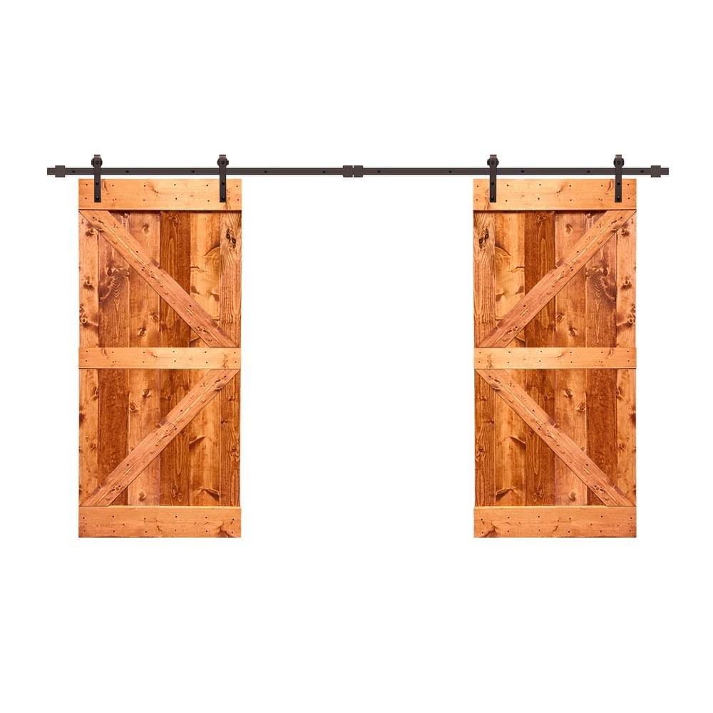 Jungle Green 84 x 84 Barn Door with Hardware Kit W622