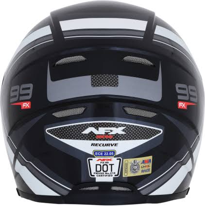 Pearl White/Blue Recurve Helmet C299