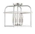 Polished Nickel Semi Flush Light N935