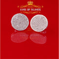 925 Sterling Silver White Hip Hop Stud Earrings P9503