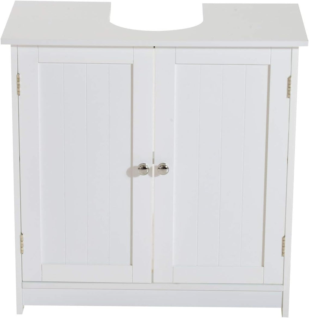White Pedestal Sink Bathroom Vanity Cabinet M124584