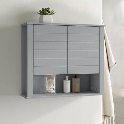 Gray Wall Mounted Bathroom Cabinet V87647