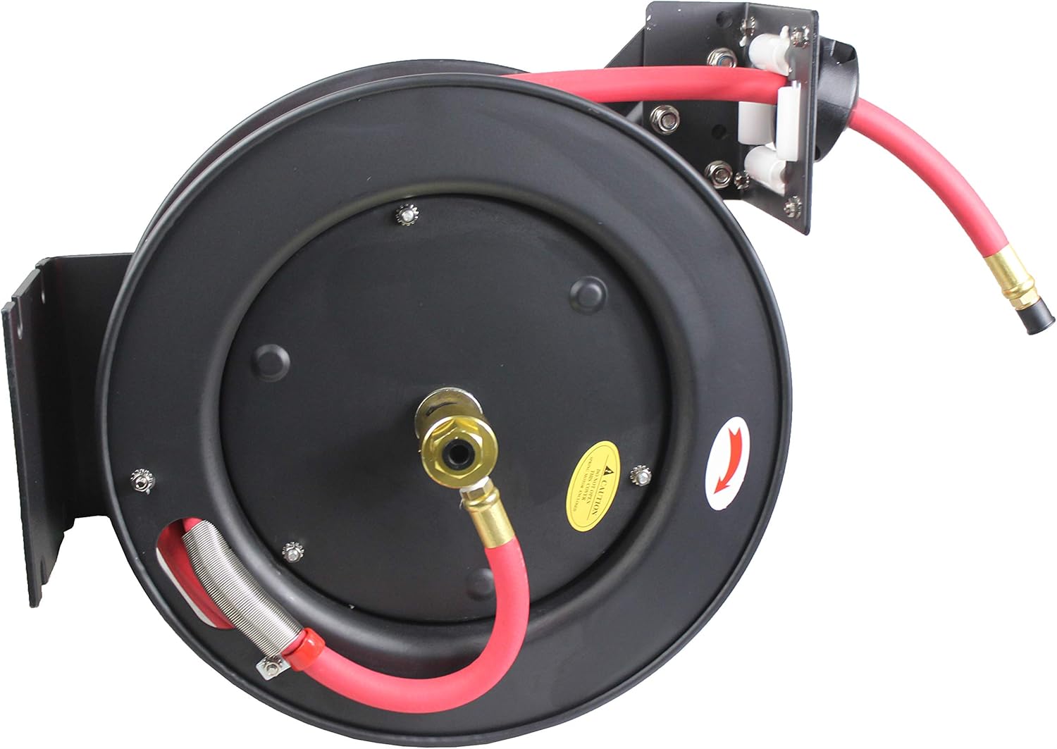 25ft Auto Rewind Retractable Reel with 3/8" x 25' Air Hose with Brass Fittings Pack of 2 K812778