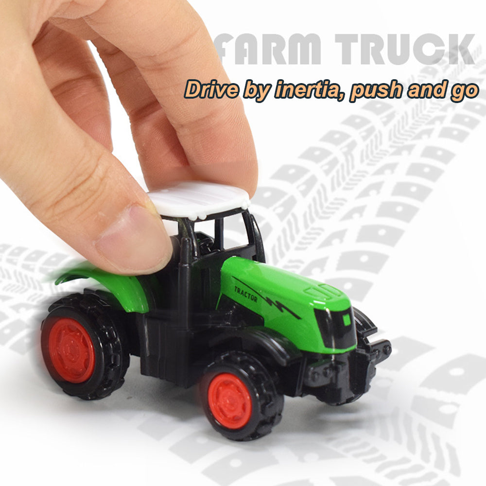 3 Pieces Die-Cast Metal Toy Farm Tractors Truck and Trailers Set S891888