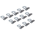 12-Pack 3/8" Steel D Ring Rope Tie Downs for Trailer Flatbed Truck Anchor Cargo S2233