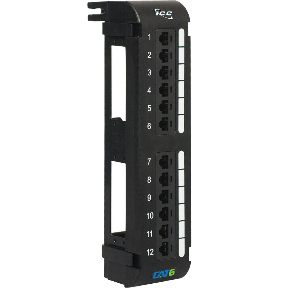 12-Port Cat 6 Vertical Patch Panel U144