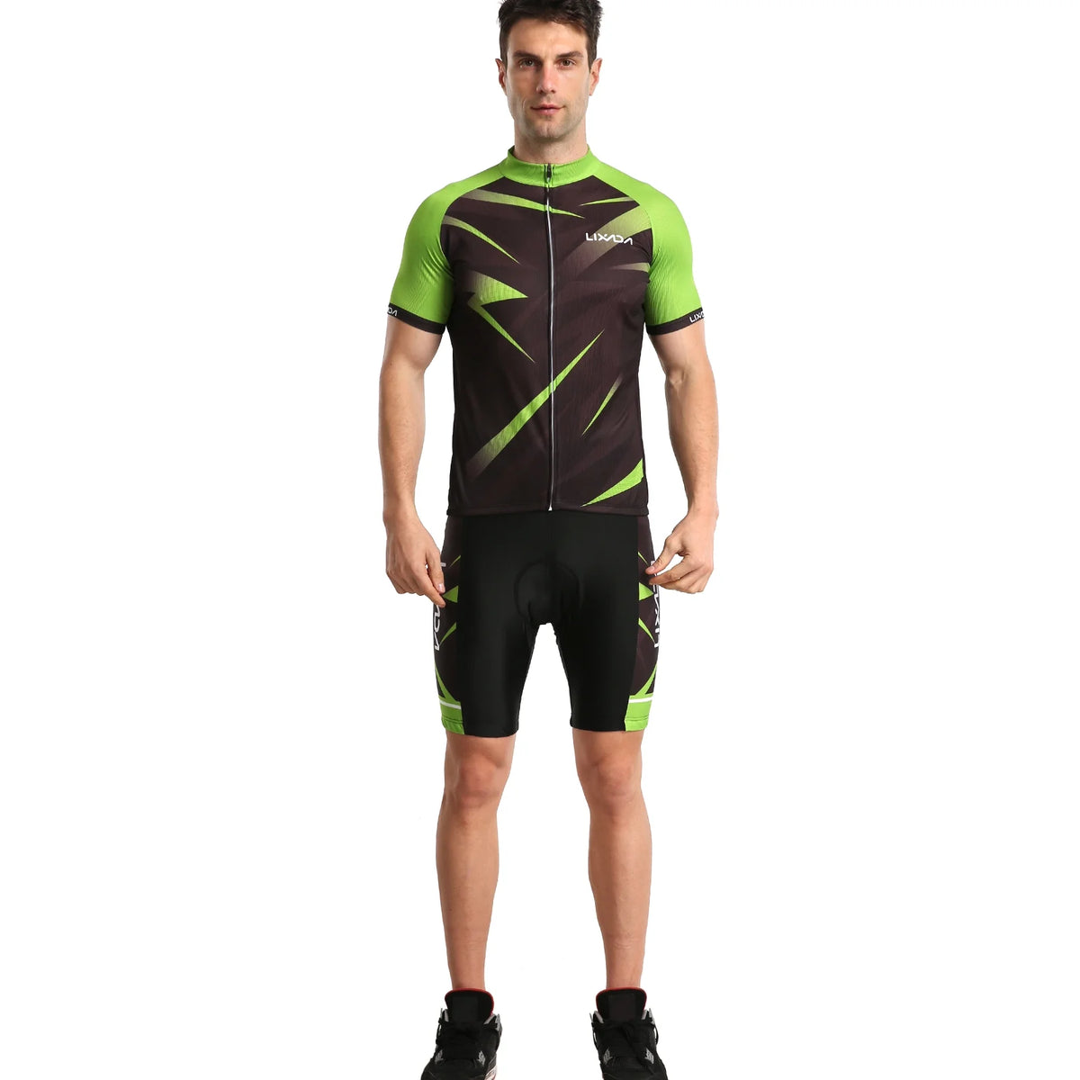 Breathable Cycling Jersey Short Sleeve Bike Shirt Padded Shorts MTB Suit V286