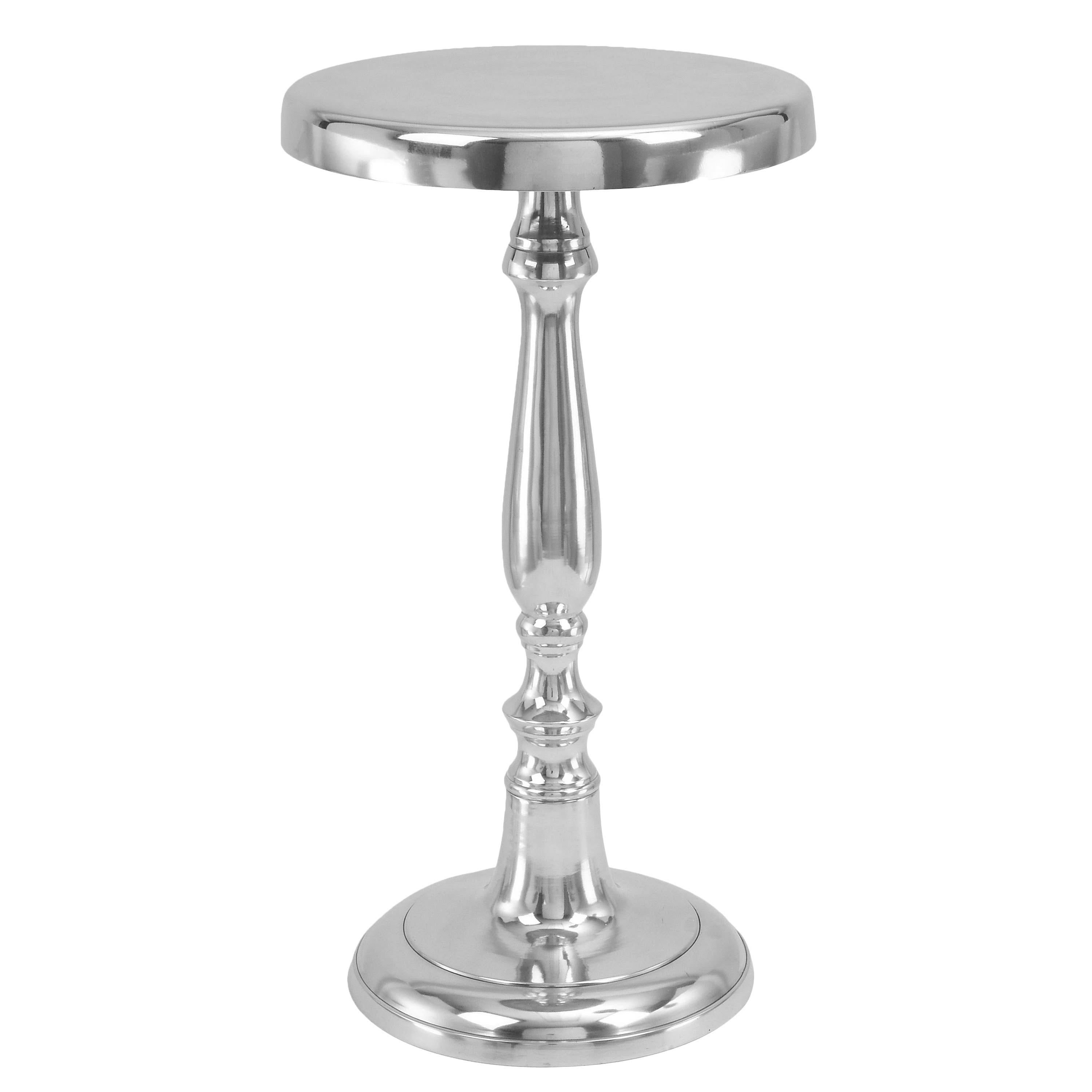 Silver Round Accent Table K382436