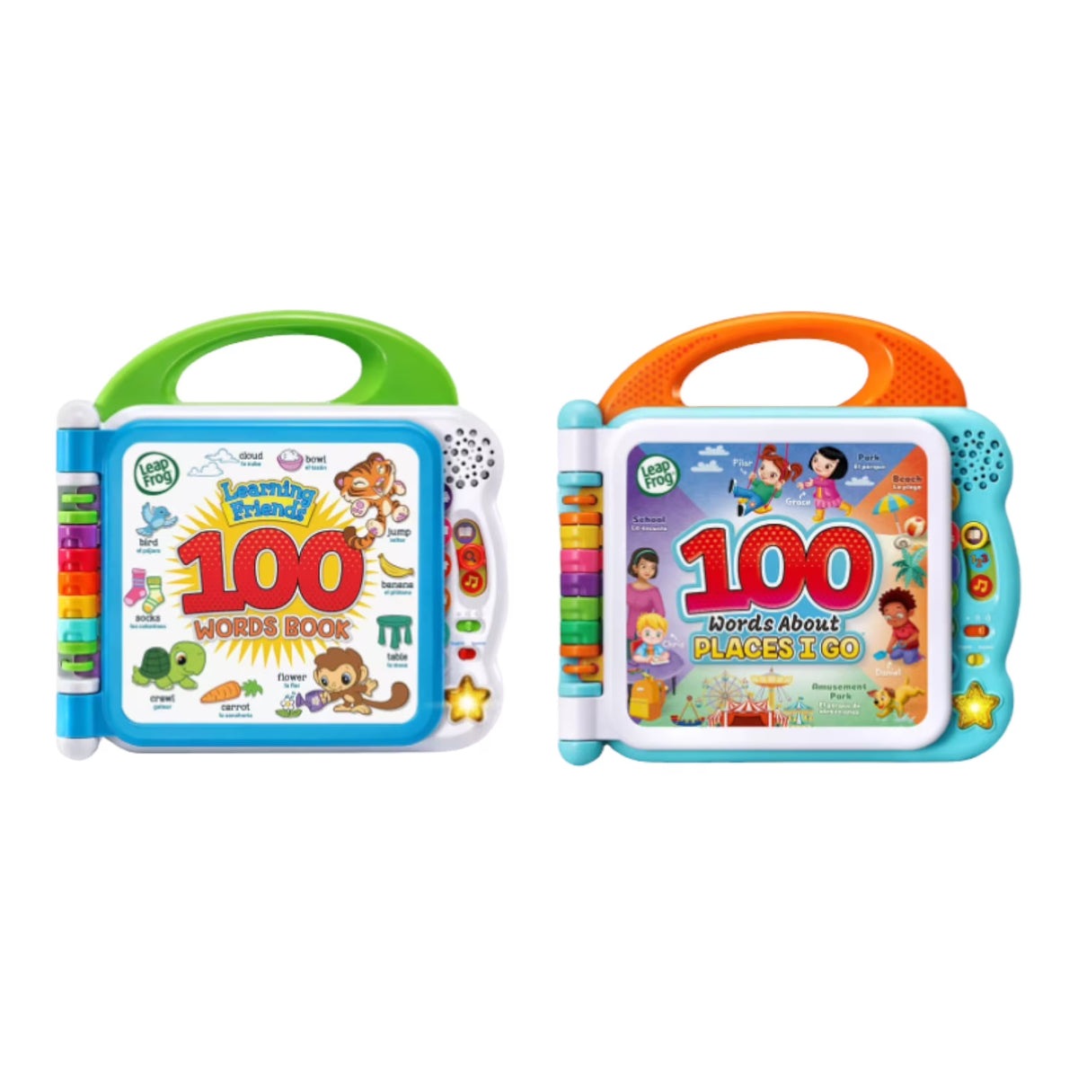 100 Words Book and 100 Words About Places I Go Set, Bilingual F3822