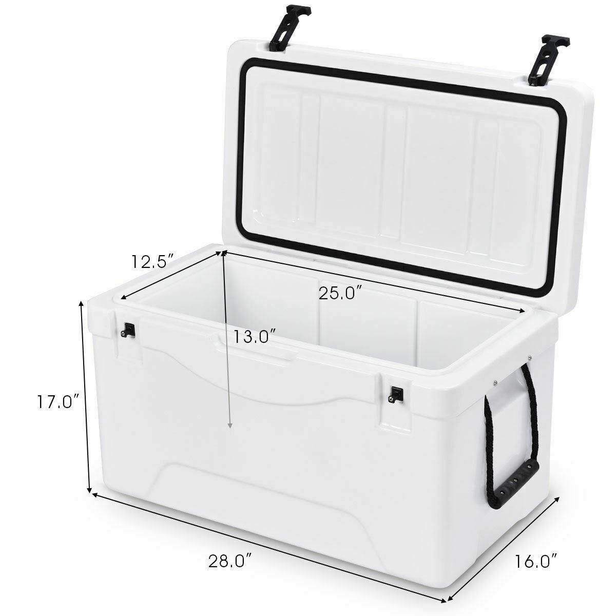 20QT Lockable Fishing Camping Cooler Ice Chest D881579