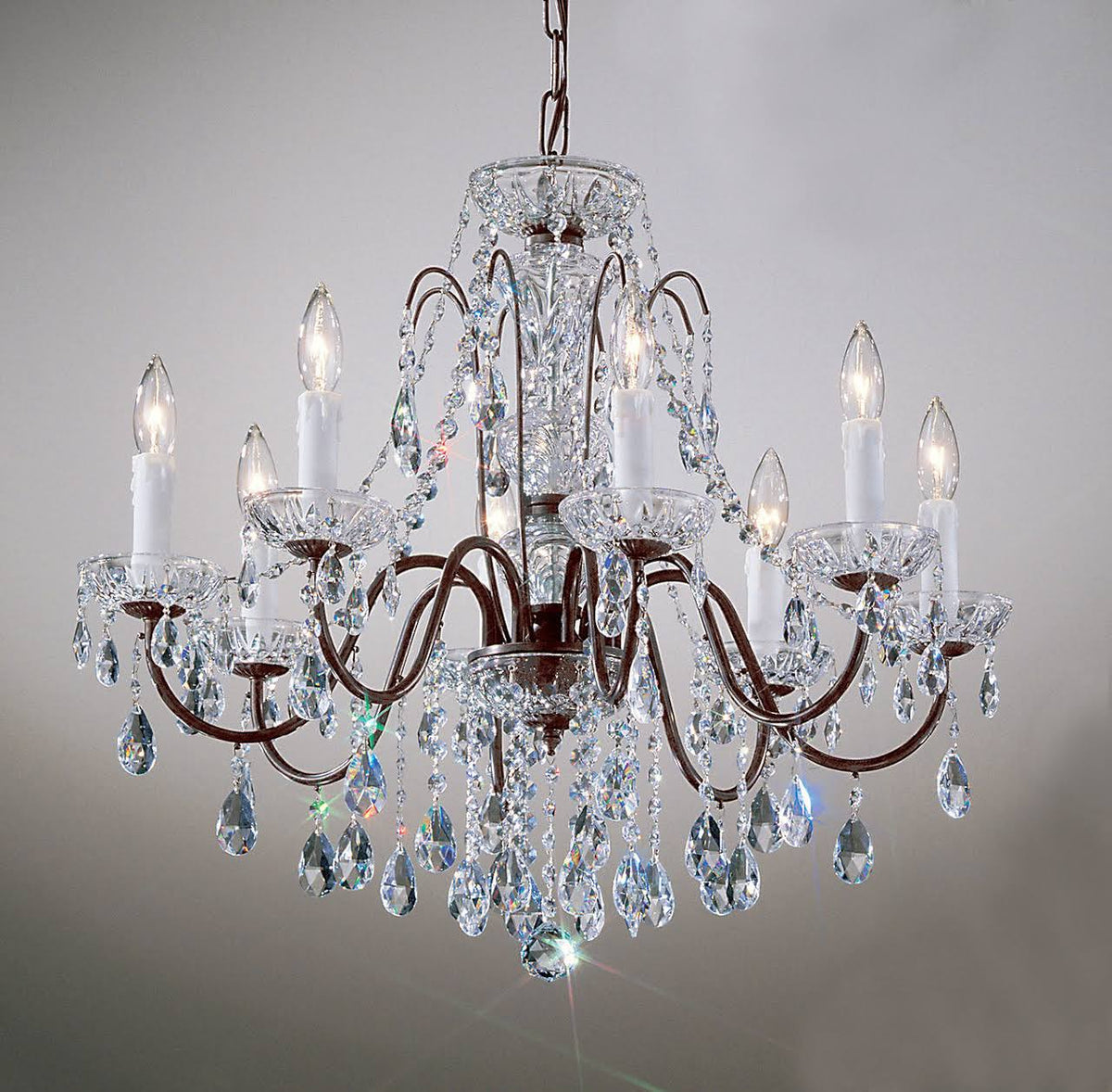 8 Light Gold Plated Crystal Chandelier U693862