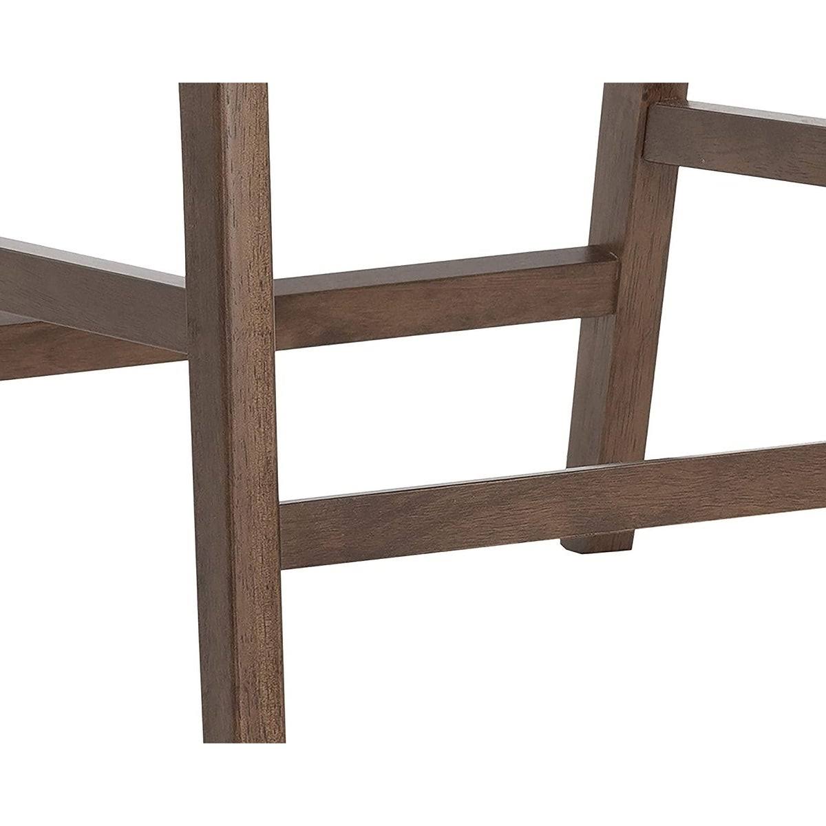 Wood Counter Table Set with 2 Counter Stools in Light Gray D69153