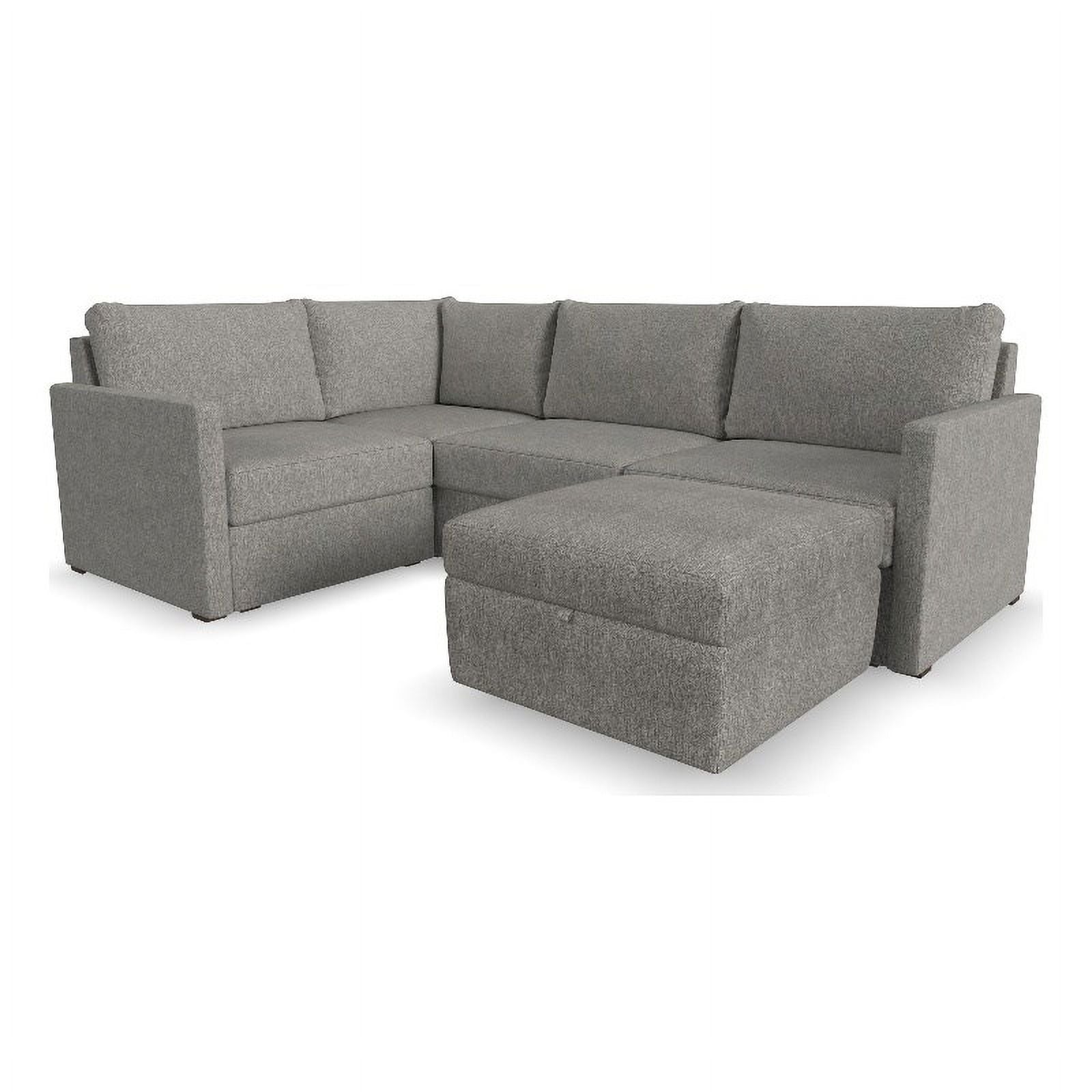 Gray 4 Seat Sectional with Performance Fabric X681