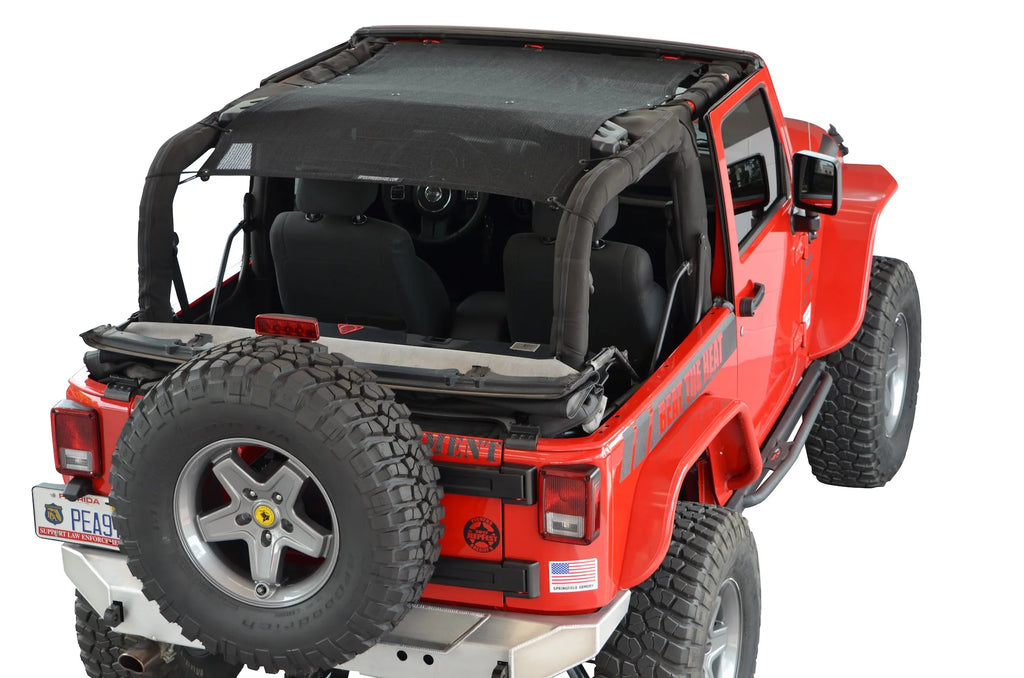 Jeep Wrangler Mesh Shade Top Sunshade UV Protection Accessory for JK 2-Door W234