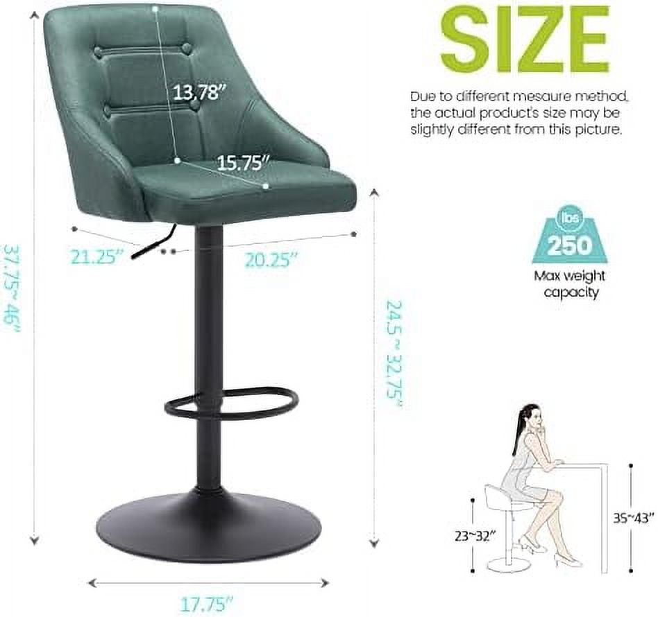 Swivel Fabric Tufted Barstool with Back, Light Grey W60109