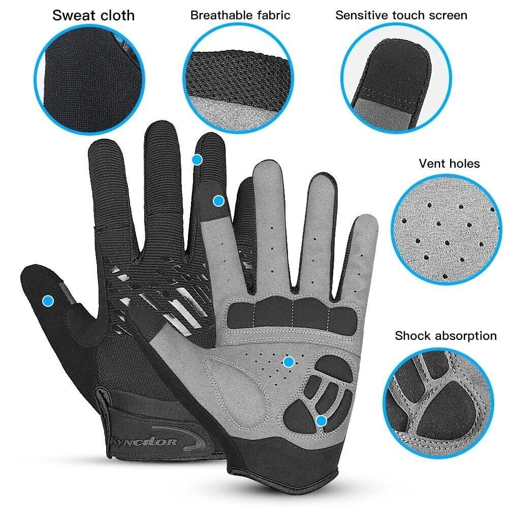Full Finger Breathable Gel Pad Cycling Gloves D146362
