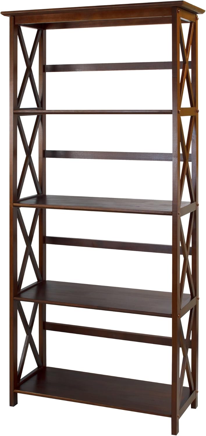 White 5-Shelf Bookcase P1356