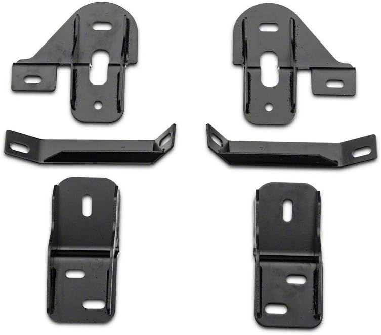 Black 4-Inch Oval Bent End Side Step Bars F7409