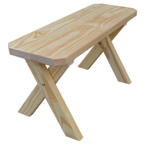 Yellow Pine Picnic Crossleg Bench 6ft Q4627