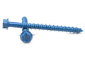 1/4x22 x 2 3/4x22 Concrete Screw Slotted Hex Washer Head Low Carbon Steel Blue Polymer Pk 500 E1571