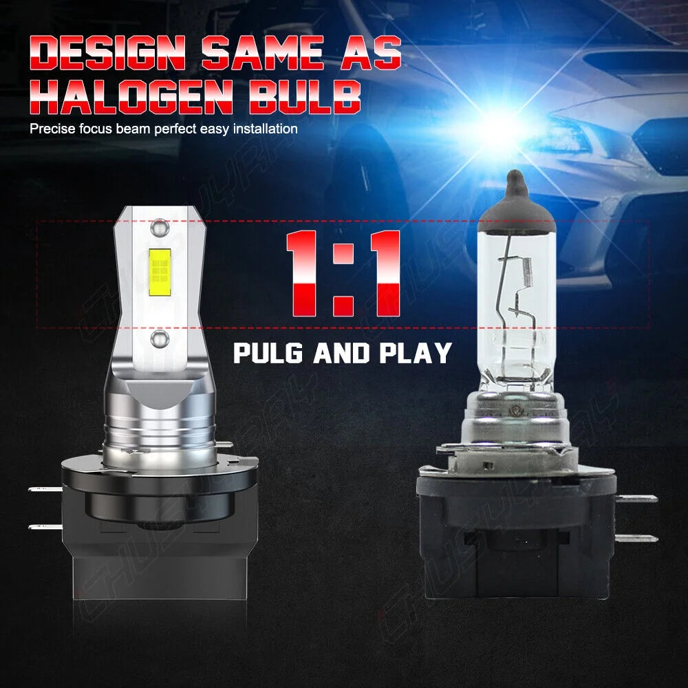 2x H11B LED Headlight Bulbs Kit Low Beam 8000K Ice Blue J7071